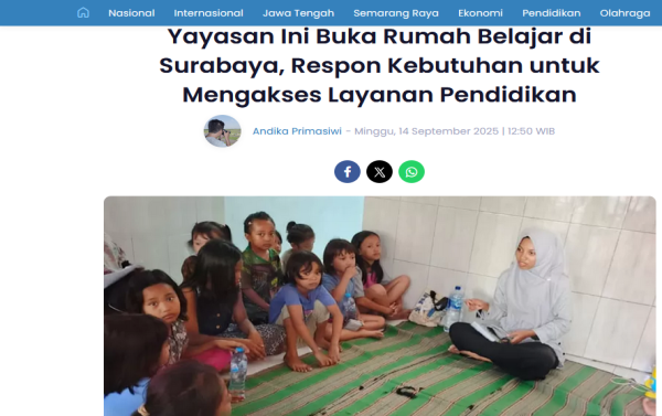 Yayasan Novaloka Cakrawala Asa Diliput Suara Merdeka